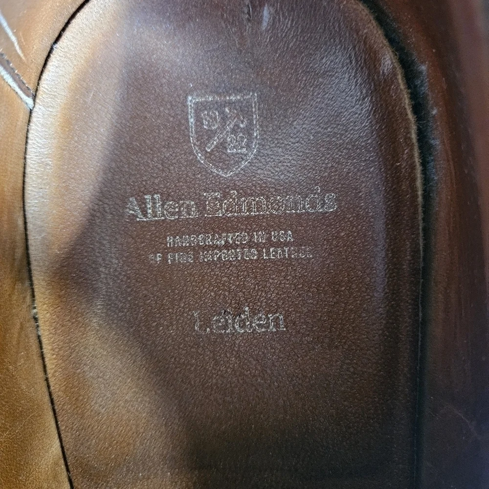 Allen Edmonds Leiden handcrafted USA size 11.5 leather